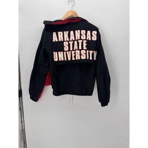 Vintage Arkansas State University Windbreaker Jacket USA Made Large Warmup
